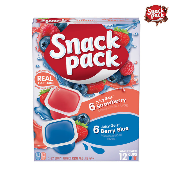 Snack Pack 블루베리 스트로베리 푸딩 12개입