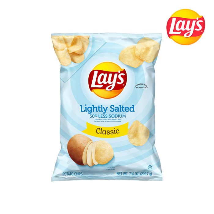 미국 레이즈 감자칩 라이틀리 솔티드 클래식 포테이토 스낵 과자 7.75oz 219.7g