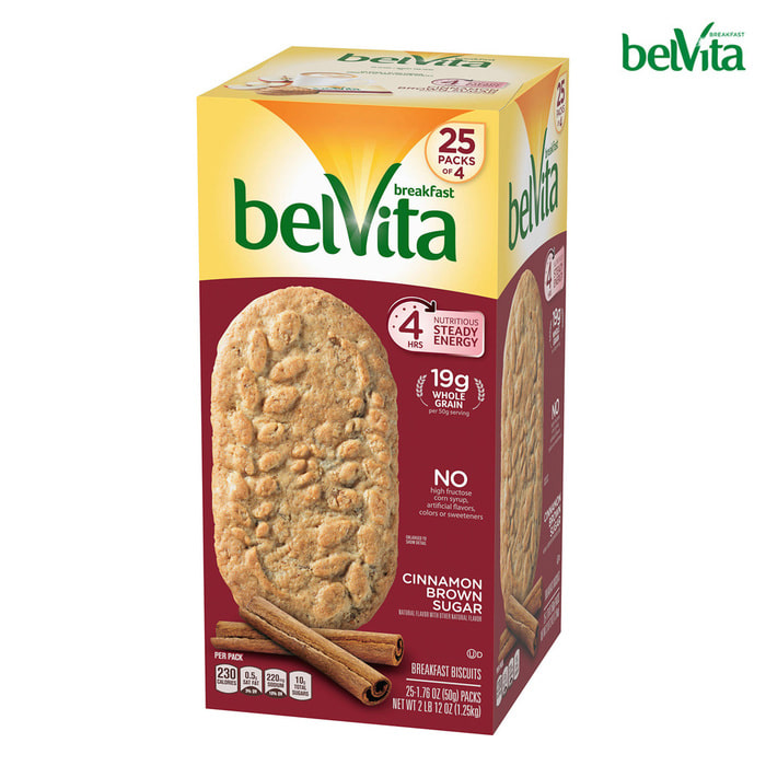 벨비타 아침대용 시나몬 브라운슈가 쿠키 25개입