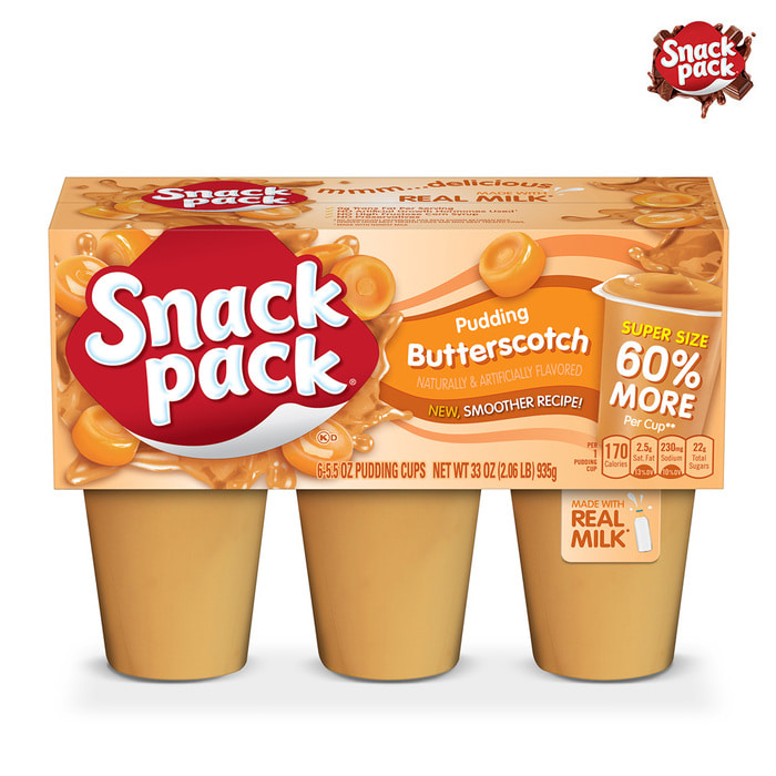 Snack Pack 버터 스카치 푸딩 6개입